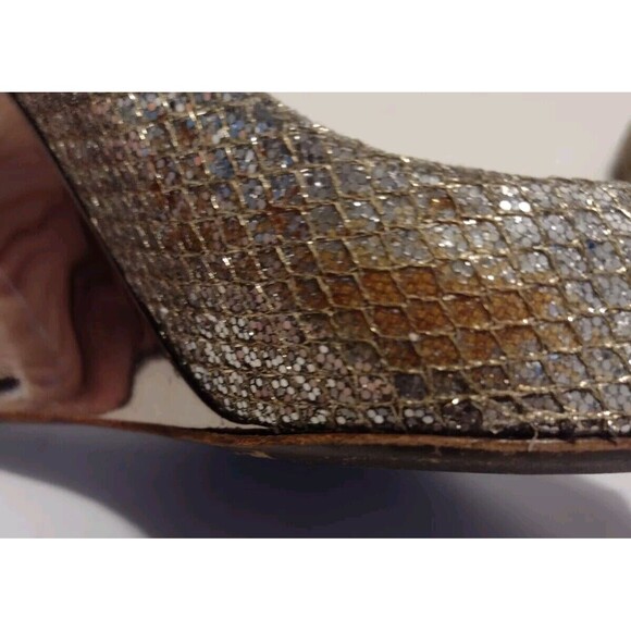 Jimmy Choo Mirror Sparkle wedged heel Sz 36 / 5.5 - Picture 11 of 16